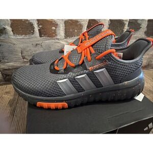 Adidas Kaptir 4.0 Kids Size 4 Gray/orange JP9254 New In Box